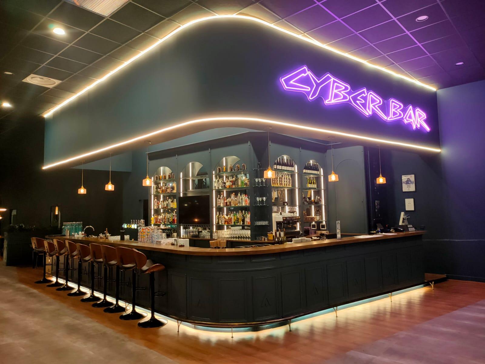EVA Cyber Bar with hospitality seating and space to gather